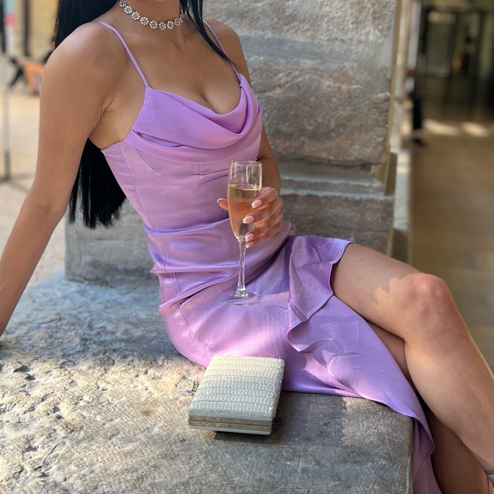 Bardot X REVOLVE Emerson Midi Dress In Lilac - Picture 4 of 5